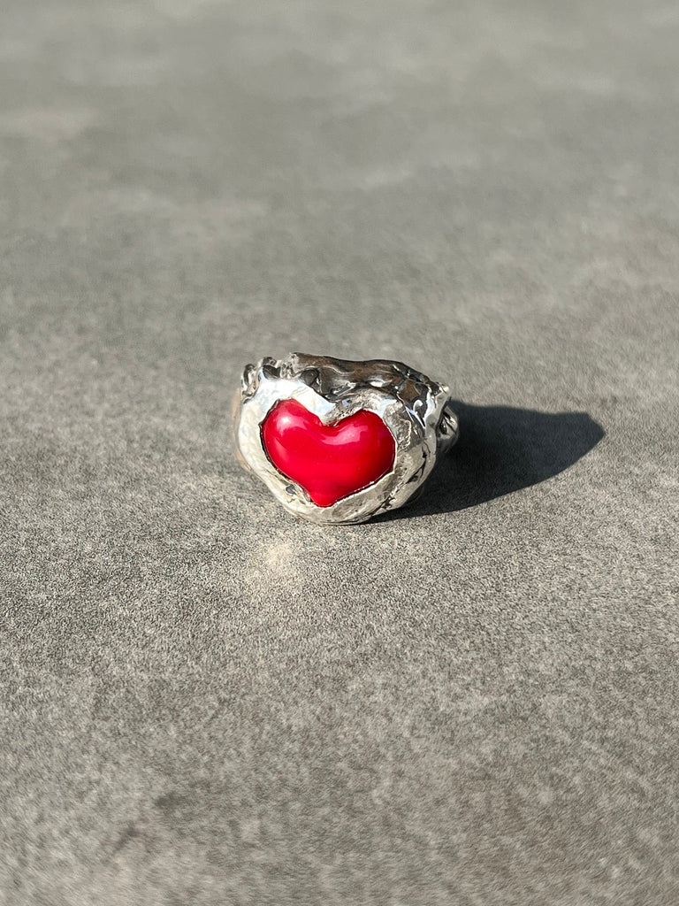 Melting Heart Ring, Unusual Ring Silver, Sterling Silver Ring, Unique Ring for Her, Infinity Ring, Rocking Ring Silver, Gift for Her